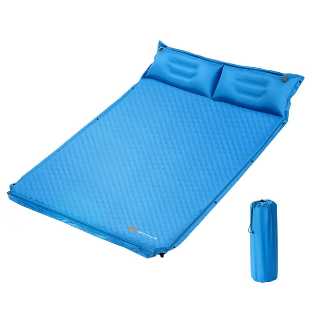 Double Self-Inflating Camping Roll Mat Camp Bed Inflatable Sleeping Mattress New